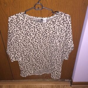 H&M sparky cheetah print shirt Size XS